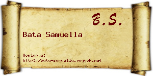Bata Samuella névjegykártya